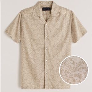 Abercrombie & Fitch patterned shirt with camp collar